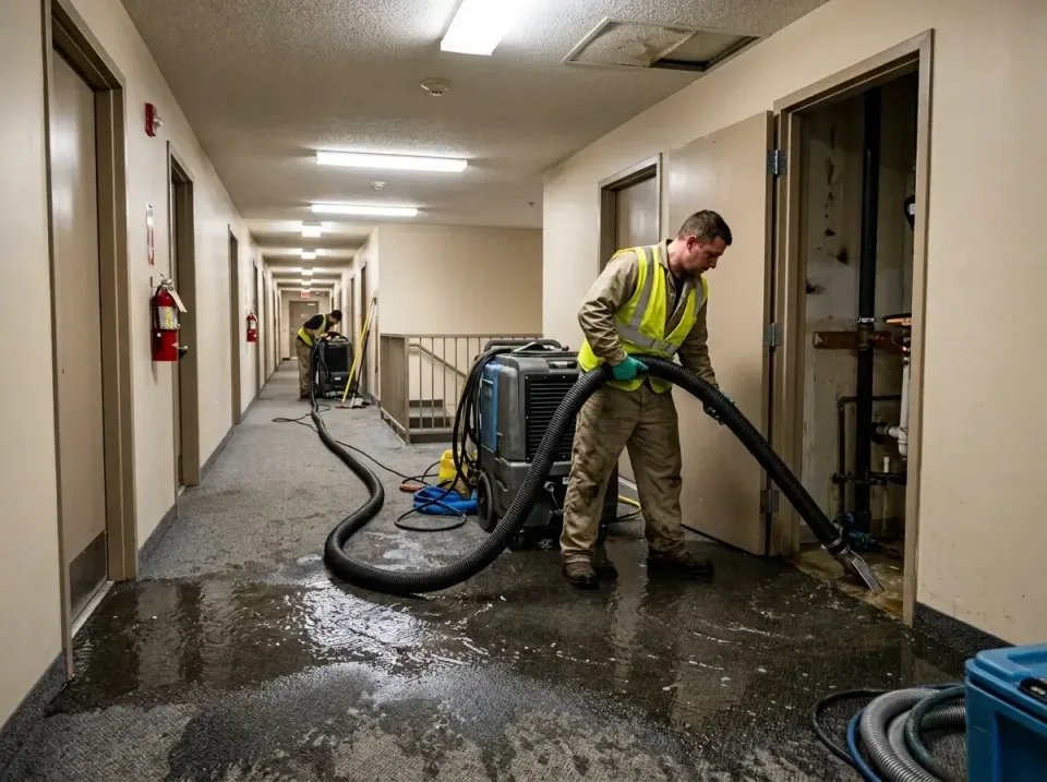 multi-unit-apartment-hallway-f-005 — frequently asked questions, Emergency Burst Pipe Water Extraction & Removal in Bluffdal…